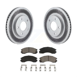 Front Coated Disc Brake Rotors And Ceramic Pads Kit For 2000 Mitsubishi Eclipse 3.0L KGC-100336