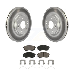 Front Coated Disc Brake Rotors And Ceramic Pads Kit For Hyundai Sonata Kia Optima Niro EV Kona Electric KGC-100354