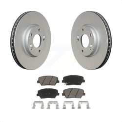 Front Coated Disc Brake Rotors And Ceramic Pads Kit For 2014-2017 Kia Rondo KGC-100355