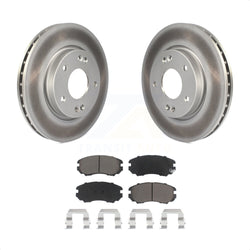 Front Coated Disc Brake Rotors And Ceramic Pads Kit For Hyundai Elantra KGC-100365