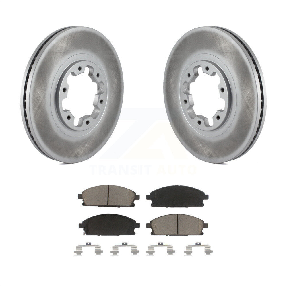 Front Coated Disc Brake Rotors And Ceramic Pads Kit For Nissan Pathfinder INFINITI QX4 KGC-100366 by Transit Auto