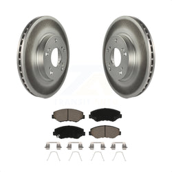 Front Coated Disc Brake Rotors And Ceramic Pads Kit For 2002-2004 Honda CR-V KGC-100367