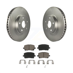 Front Coated Disc Brake Rotors And Ceramic Pads Kit For 2003-2008 Toyota Corolla Matrix Pontiac Vibe KGC-100371