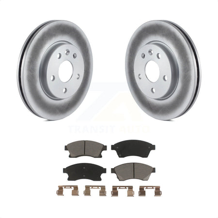 Front Coated Disc Brake Rotors And Ceramic Pads Kit For Chevrolet Cruze Sonic Limited KGC-100377 by Transit Auto