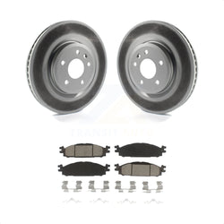 Front Coated Disc Brake Rotors And Ceramic Pads Kit For Ford Explorer Taurus Flex Lincoln MKT MKS KGC-100379