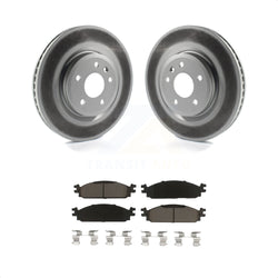 Front Coated Disc Brake Rotors And Ceramic Pads Kit For 2009-2010 Lincoln MKS KGC-100382