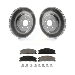 Front Coated Disc Brake Rotors And Ceramic Pads Kit For 2013 Ford Explorer Sport With Heavy Duty Brakes KGC-100383