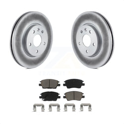 Front Coated Disc Brake Rotors And Ceramic Pads Kit For Chevrolet Cruze Volt Bolt EV EUV KGC-100384