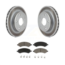 Front Coated Disc Brake Rotors And Ceramic Pads Kit For Dakota Dodge Mitsubishi Raider Ram KGC-100387