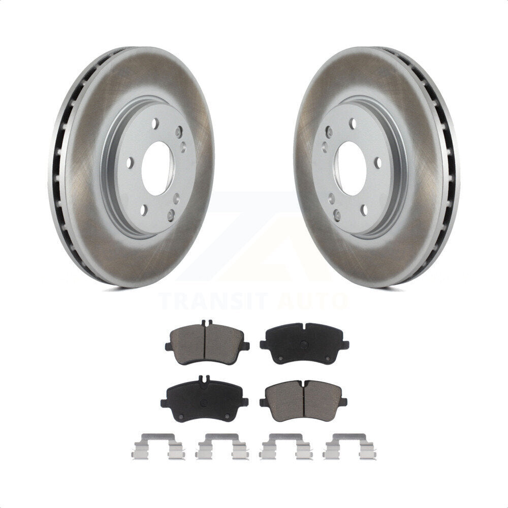 Front Coated Disc Brake Rotors And Ceramic Pads Kit For Mercedes-Benz C240 CLK350 C320 C280 CLK320 SLK280 SLK300 C350 KGC-100388 by Transit Auto