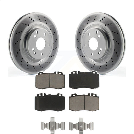 Front Coated Disc Brake Rotors And Ceramic Pads Kit For Mercedes-Benz C230 C320 SLK350 KGC-100391 by Transit Auto