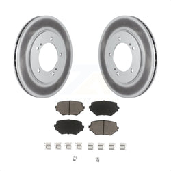 Front Coated Disc Brake Rotors And Ceramic Pads Kit For Suzuki Grand Vitara XL-7 KGC-100398