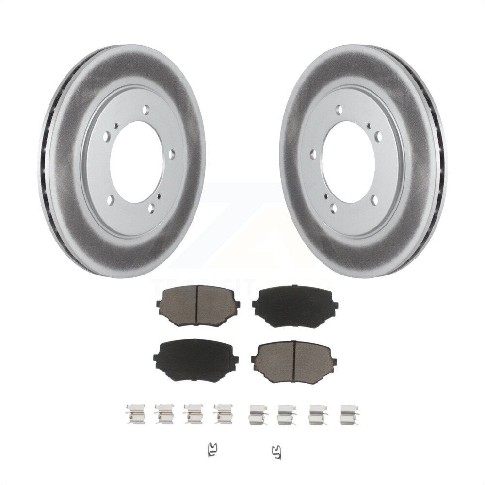 Front Coated Disc Brake Rotors And Ceramic Pads Kit For Suzuki Grand Vitara XL-7 KGC-100398 by Transit Auto