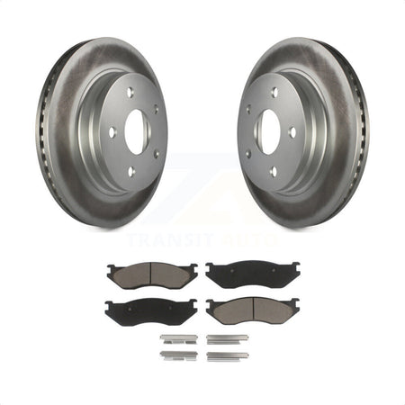 Front Coated Disc Brake Rotors And Ceramic Pads Kit For Dodge Ram 1500 Durango KGC-100402 by Transit Auto