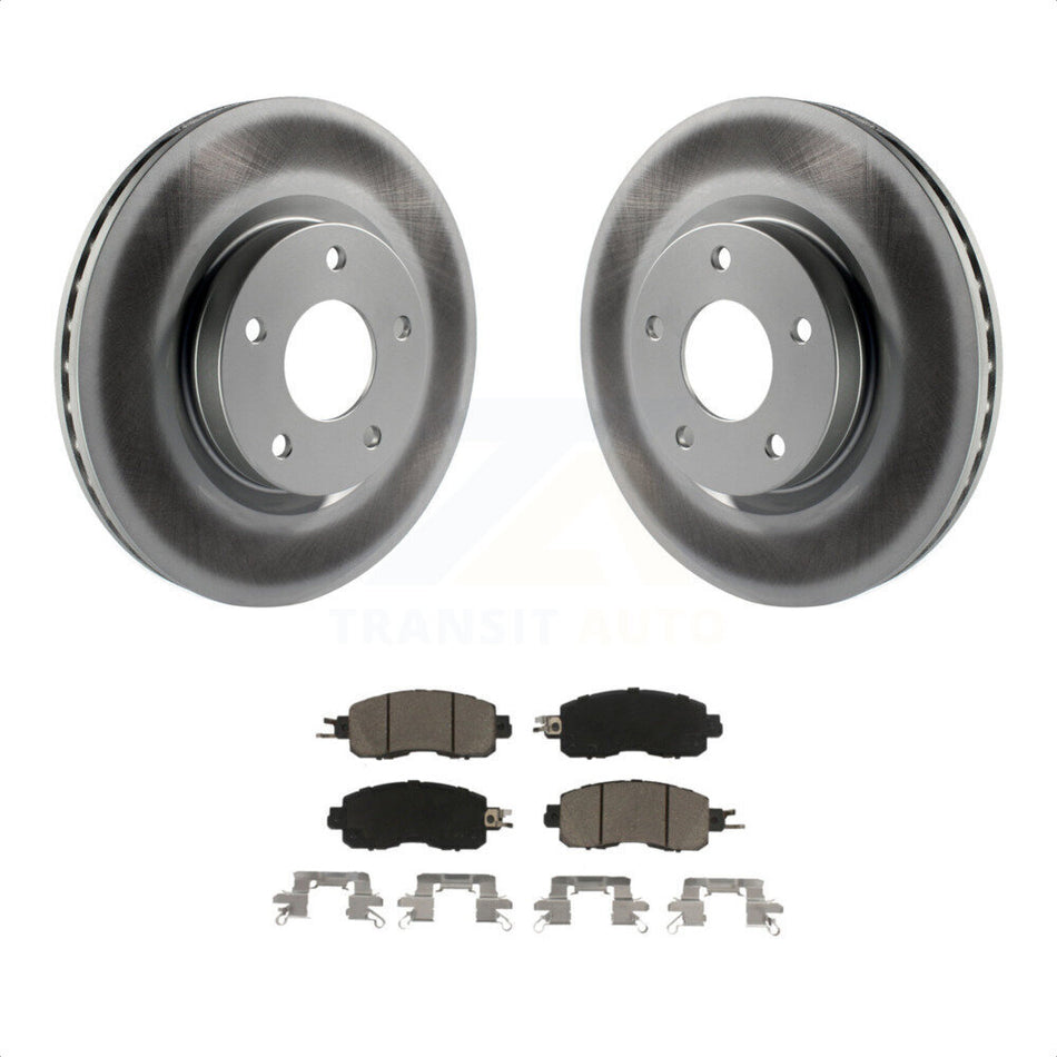 Front Coated Disc Brake Rotors And Ceramic Pads Kit For Nissan Altima KGC-100424 by Transit Auto