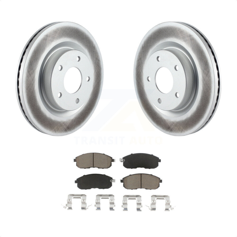 Front Coated Disc Brake Rotors And Ceramic Pads Kit For Nissan Altima KGC-100425 by Transit Auto