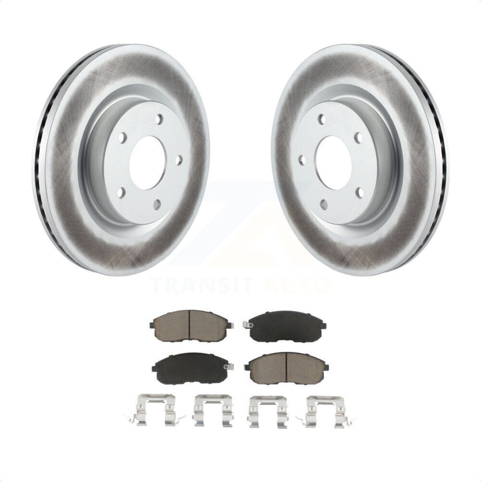 Front Coated Disc Brake Rotors And Ceramic Pads Kit For Nissan Altima KGC-100425 by Transit Auto