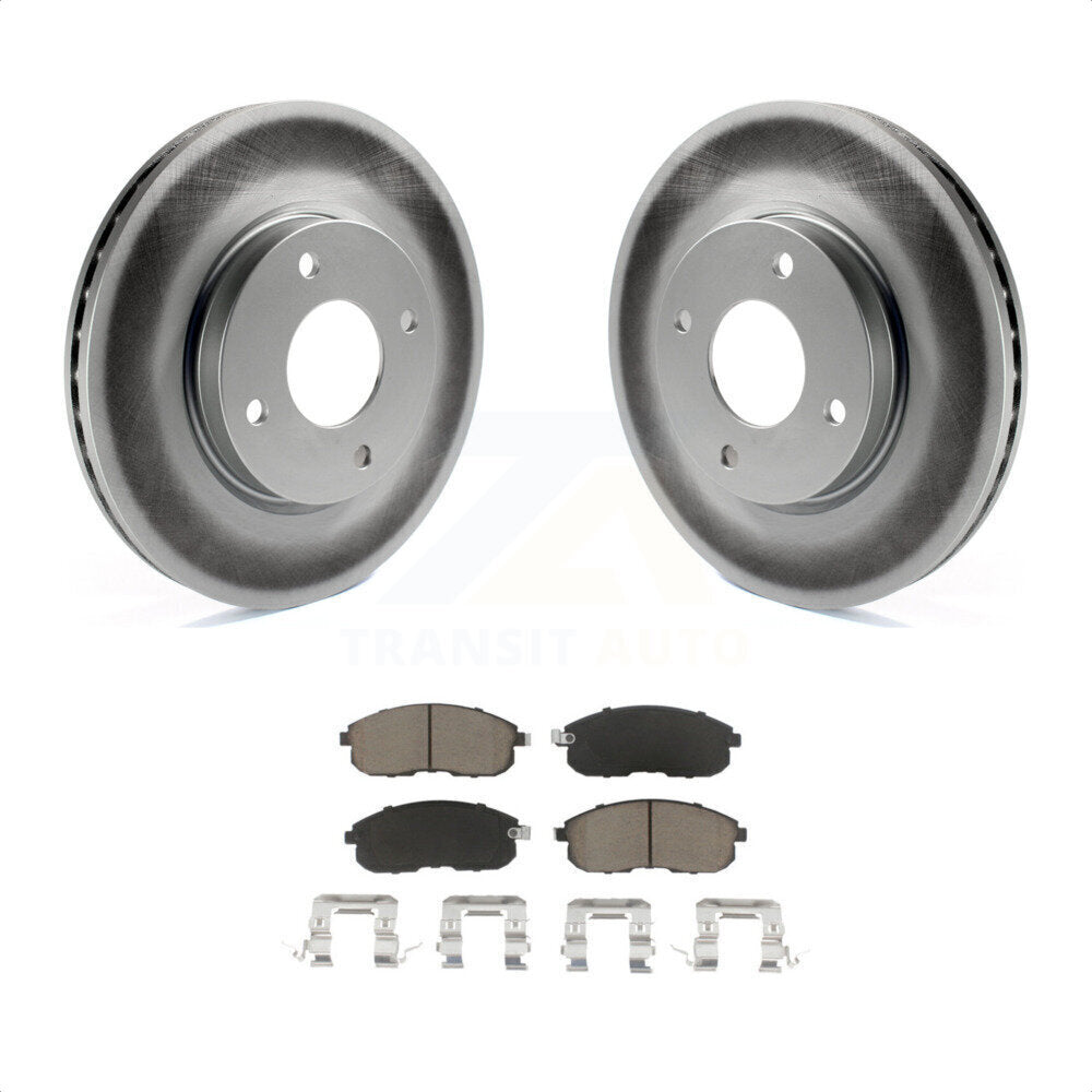 Front Coated Disc Brake Rotors And Ceramic Pads Kit For Nissan Sentra Versa Cube KGC-100432 by Transit Auto