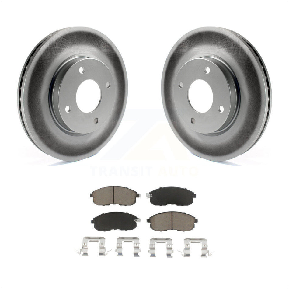 Front Coated Disc Brake Rotors And Ceramic Pads Kit For Nissan Sentra Versa Cube KGC-100432 by Transit Auto