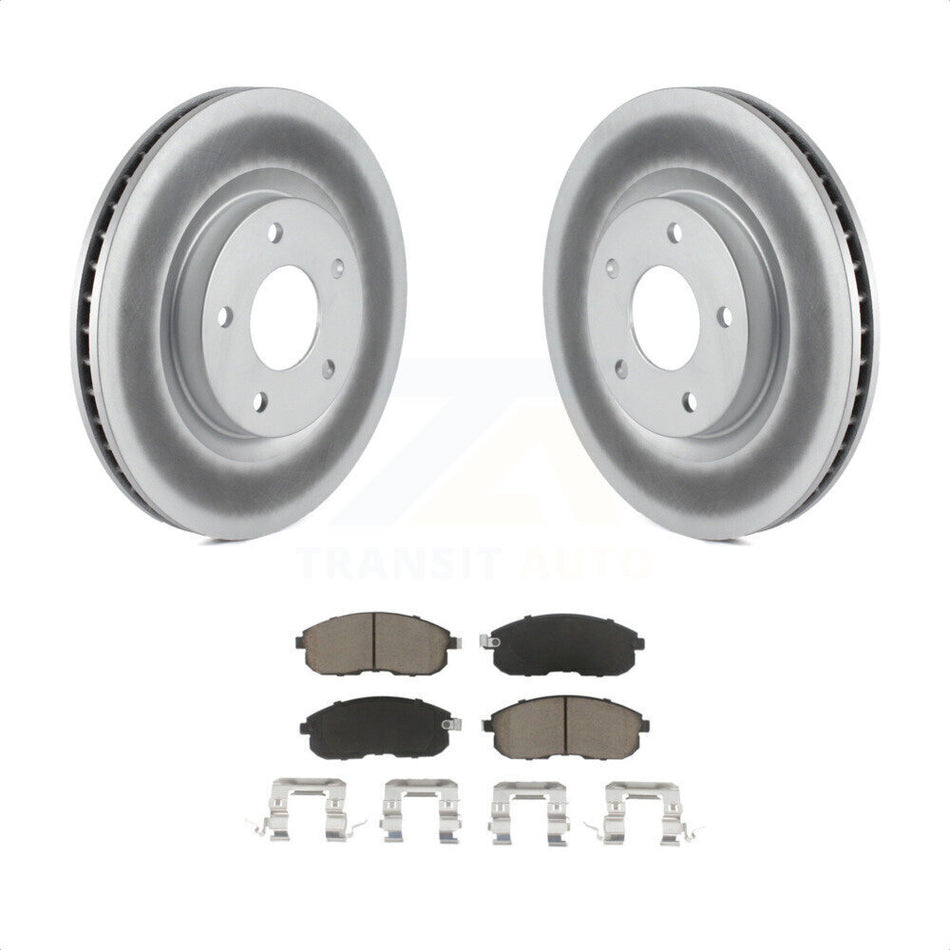 Front Coated Disc Brake Rotors And Ceramic Pads Kit For 2007-2012 Nissan Sentra SE-R KGC-100433 by Transit Auto