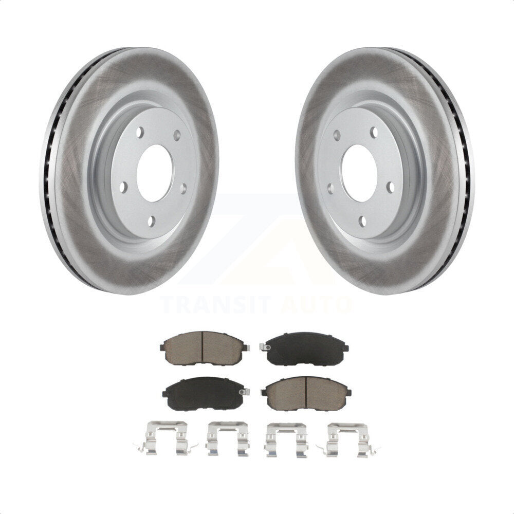 Front Coated Disc Brake Rotors And Ceramic Pads Kit For Nissan Sentra Juke KGC-100442 by Transit Auto