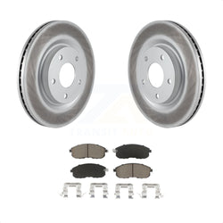 Front Coated Disc Brake Rotors And Ceramic Pads Kit For Nissan Sentra Juke KGC-100442