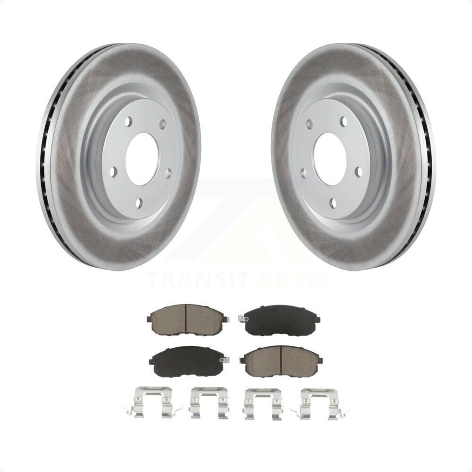 Front Coated Disc Brake Rotors And Ceramic Pads Kit For Nissan Sentra Juke KGC-100442 by Transit Auto