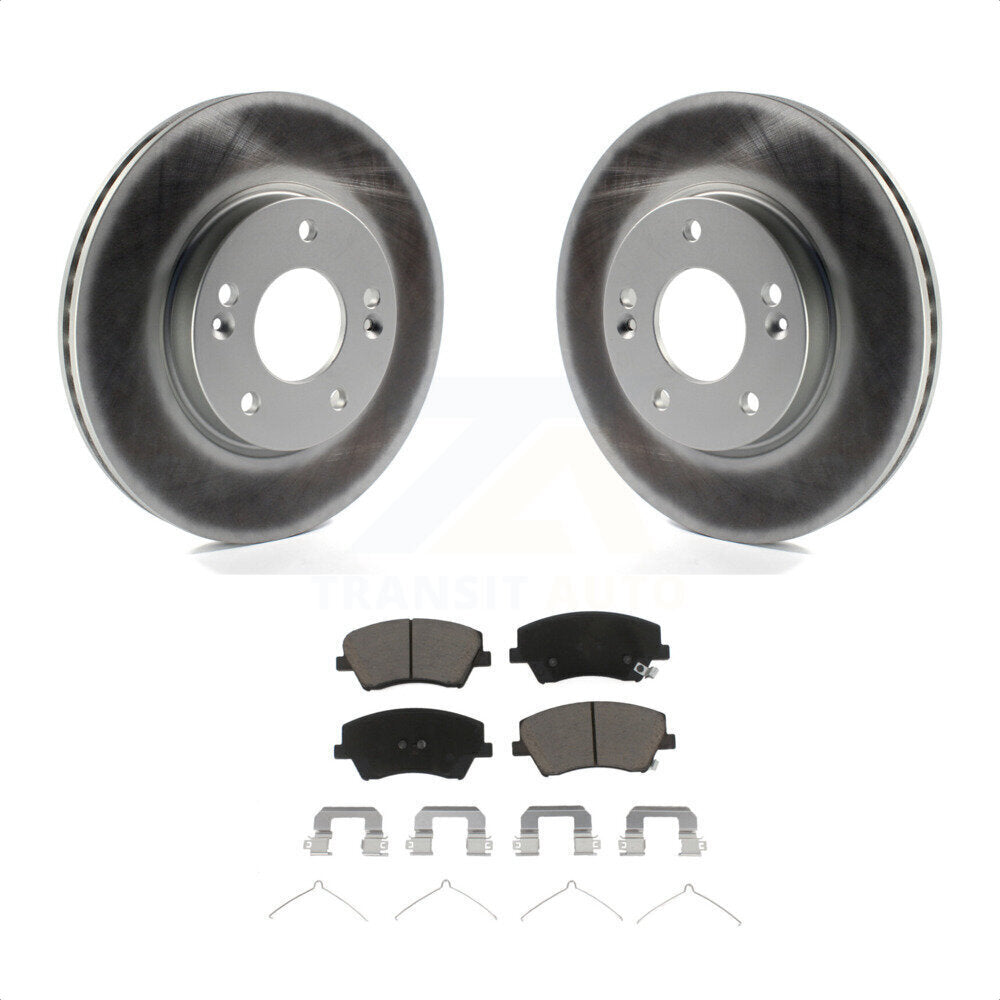 Front Coated Disc Brake Rotors And Ceramic Pads Kit For Hyundai Elantra KGC-100444 by Transit Auto