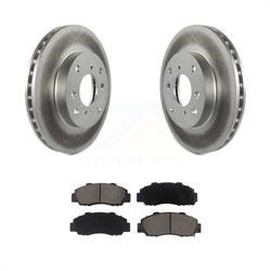 Front Coated Disc Brake Rotors And Ceramic Pads Kit For 1993-1994 Honda Prelude VTEC KGC-100451