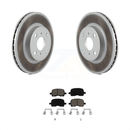 Front Coated Disc Brake Rotors And Ceramic Pads Kit For 1998-2002 Toyota Corolla Chevrolet Prizm KGC-100452 by Transit Auto