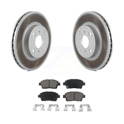 Front Coated Disc Brake Rotors And Ceramic Pads Kit For 2001-2003 Toyota Prius KGC-100454