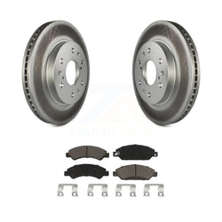 Front Coated Disc Brake Rotors And Ceramic Pads Kit For 2007-2007 Chevrolet Tahoe GMC Suburban 1500 Yukon Cadillac Avalanche XL Escalade ESV EXT KGC-100456