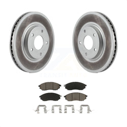 Front Coated Disc Brake Rotors And Ceramic Pads Kit For INFINITI Q45 M45 KGC-100461