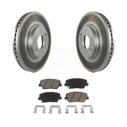 Front Coated Disc Brake Rotors And Ceramic Pads Kit For Kia Sorento Hyundai Santa Fe KGC-100477
