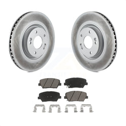 Front Coated Disc Brake Rotors And Ceramic Pads Kit For 2012-2017 Hyundai Azera KGC-100478