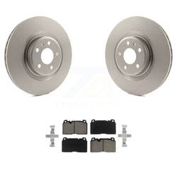 Front Coated Disc Brake Rotors And Ceramic Pads Kit For Audi Q5 KGC-100480