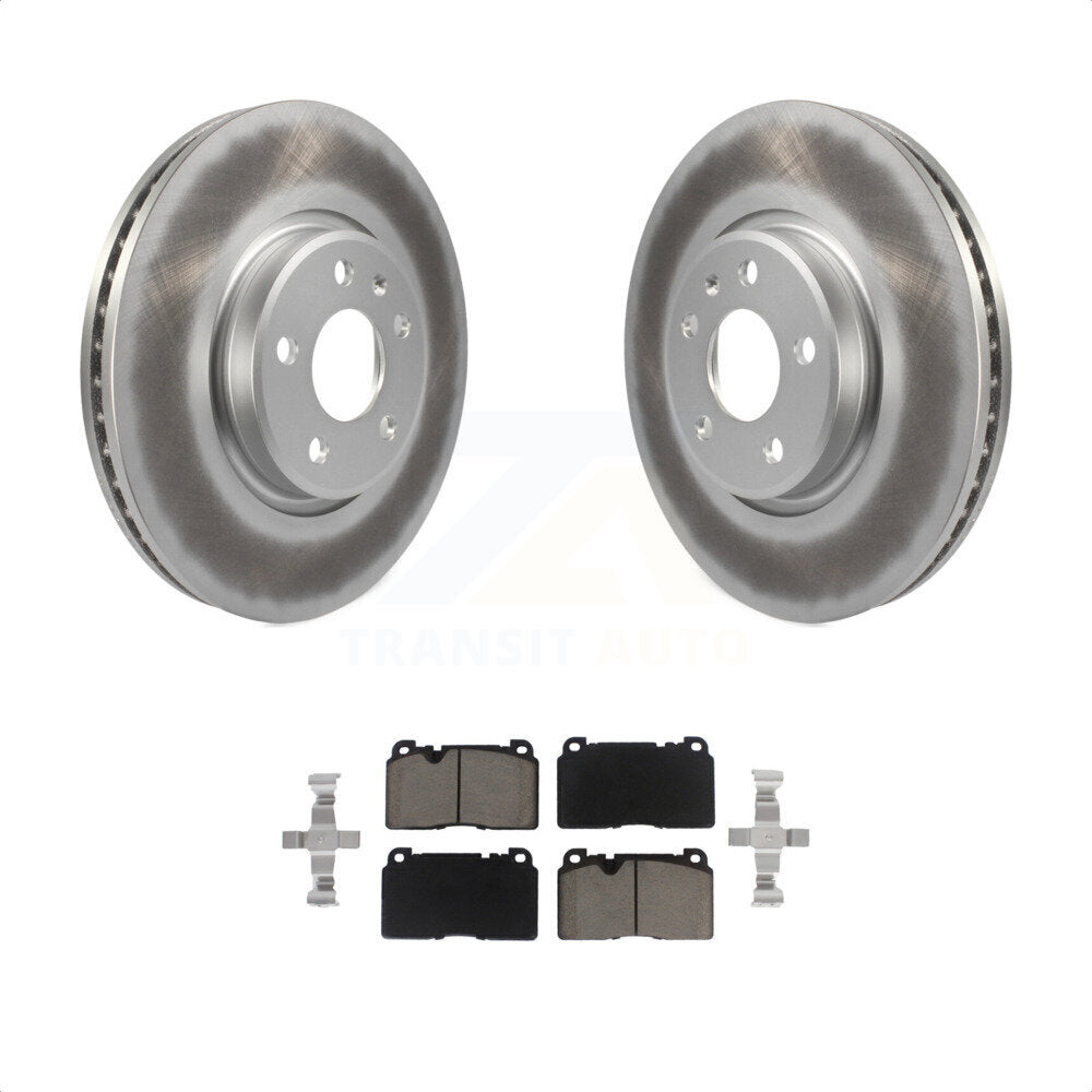 Front Coated Disc Brake Rotors And Ceramic Pads Kit For Audi Q5 KGC-100481 by Transit Auto