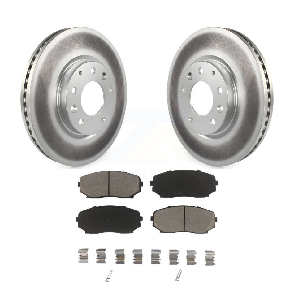 Front Coated Disc Brake Rotors And Ceramic Pads Kit For Ford Edge Mazda CX-7 Lincoln MKX KGC-100486 by Transit Auto