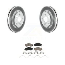 Front Coated Disc Brake Rotors And Ceramic Pads Kit For Honda CR-V Crosstour Accord KGC-100497