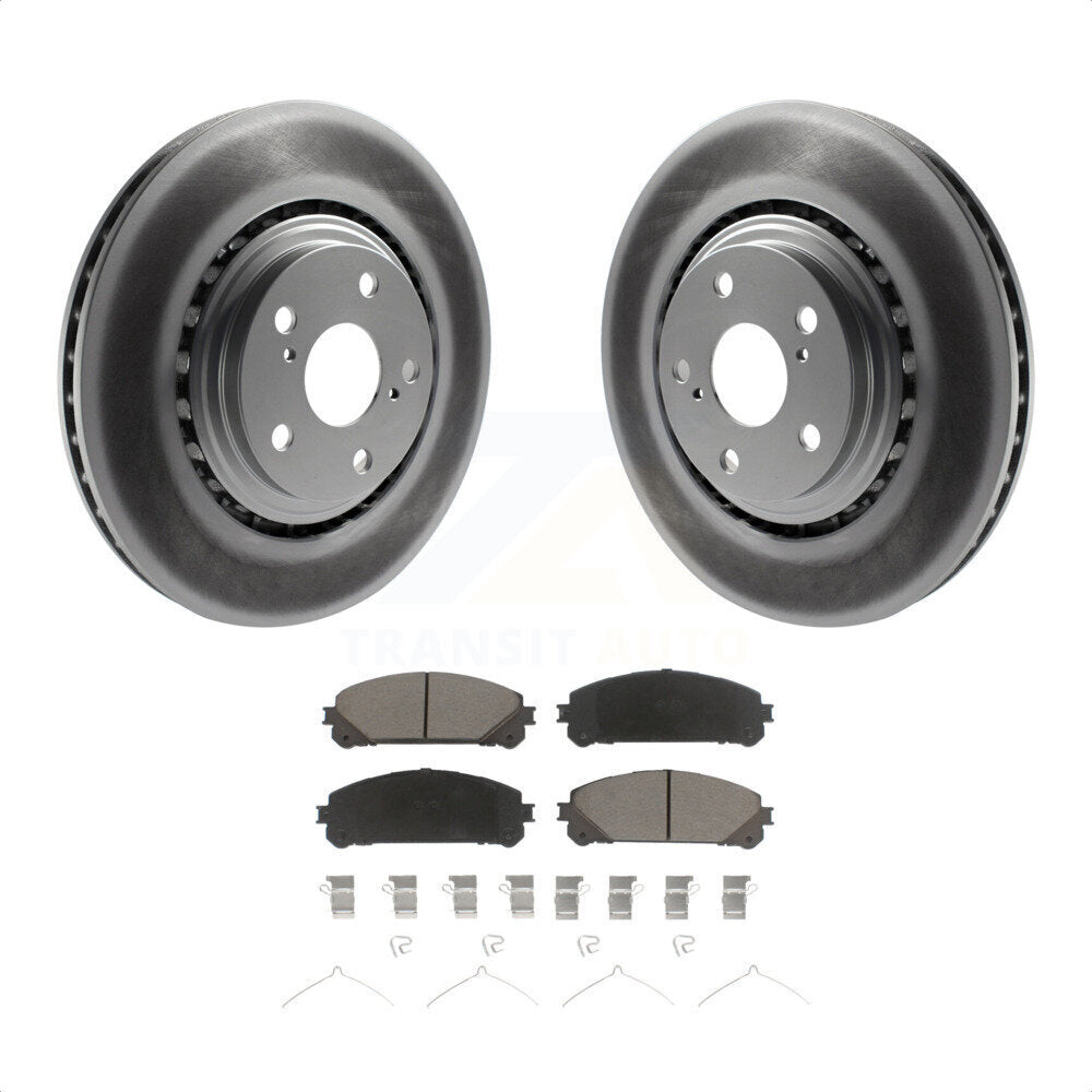 Front Coated Disc Brake Rotors And Ceramic Pads Kit For Toyota Highlander Sienna Lexus RX350 NX200t NX300 RX450h NX300h KGC-100503 by Transit Auto