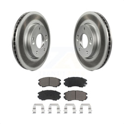 Front Coated Disc Brake Rotors And Ceramic Pads Kit For 2010-2011 Kia Soul 2.0L KGC-100508