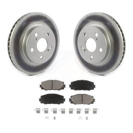 Front Coated Disc Brake Rotors And Ceramic Pads Kit For Toyota Prius Corolla Prime AWD-e KGC-100510 by Transit Auto