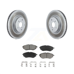 Front Coated Disc Brake Rotors And Ceramic Pads Kit For Subaru Outback Legacy WRX Tribeca B9 KGC-100515