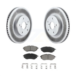 Front Coated Disc Brake Rotors And Ceramic Pads Kit For 2015 Subaru Legacy 2.5L KGC-100516