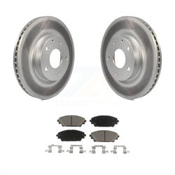 Front Coated Disc Brake Rotors And Ceramic Pads Kit For Mazda 3 CX-3 Sport KGC-100518
