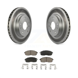 Front Coated Disc Brake Rotors And Ceramic Pads Kit For Suzuki SX4 Crossover KGC-100526