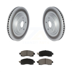 Front Coated Disc Brake Rotors And Ceramic Pads Kit For 2019-2021 Subaru Forester With 316mm Diameter Rotor KGC-100533