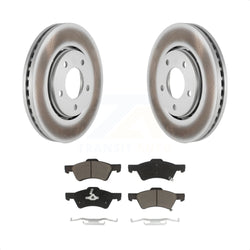 Front Coated Disc Brake Rotors And Ceramic Pads Kit For Dodge Caravan Chrysler Voyager KGC-100539