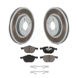 Front Coated Disc Brake Rotors And Ceramic Pads Kit For 2005-2007 Ford Focus KGC-100543
