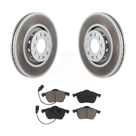 Front Coated Disc Brake Rotors And Ceramic Pads Kit For Audi A4 Quattro A6 S4 S6 KGC-100545 by Transit Auto